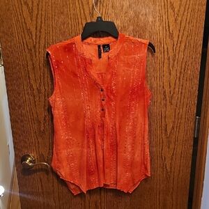 Orange Sleeveless Women's Top